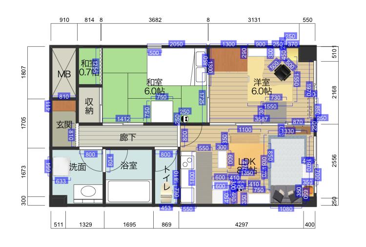 間取りタッチの間取り図サンプル
