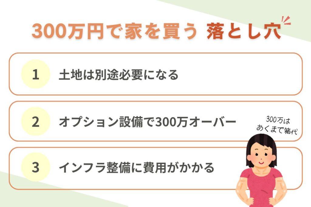 300万円で家を買う時の注意点