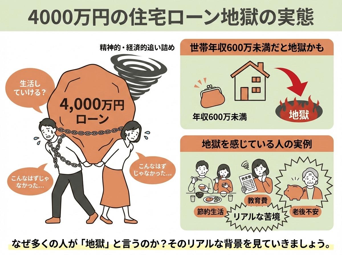 4000万円の住宅ローン地獄の実態の図解