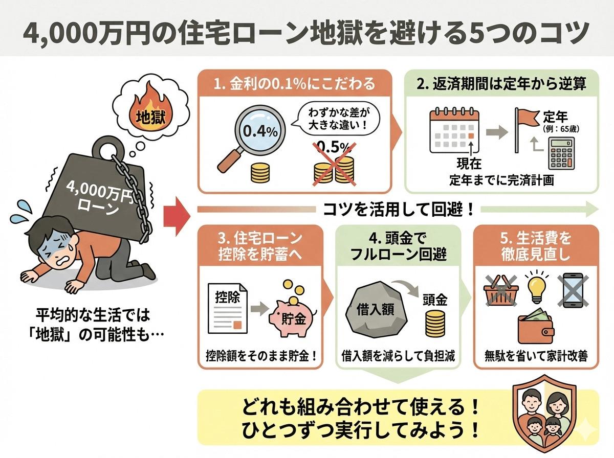 4,000万円の住宅ローン地獄を避ける5つのコツ