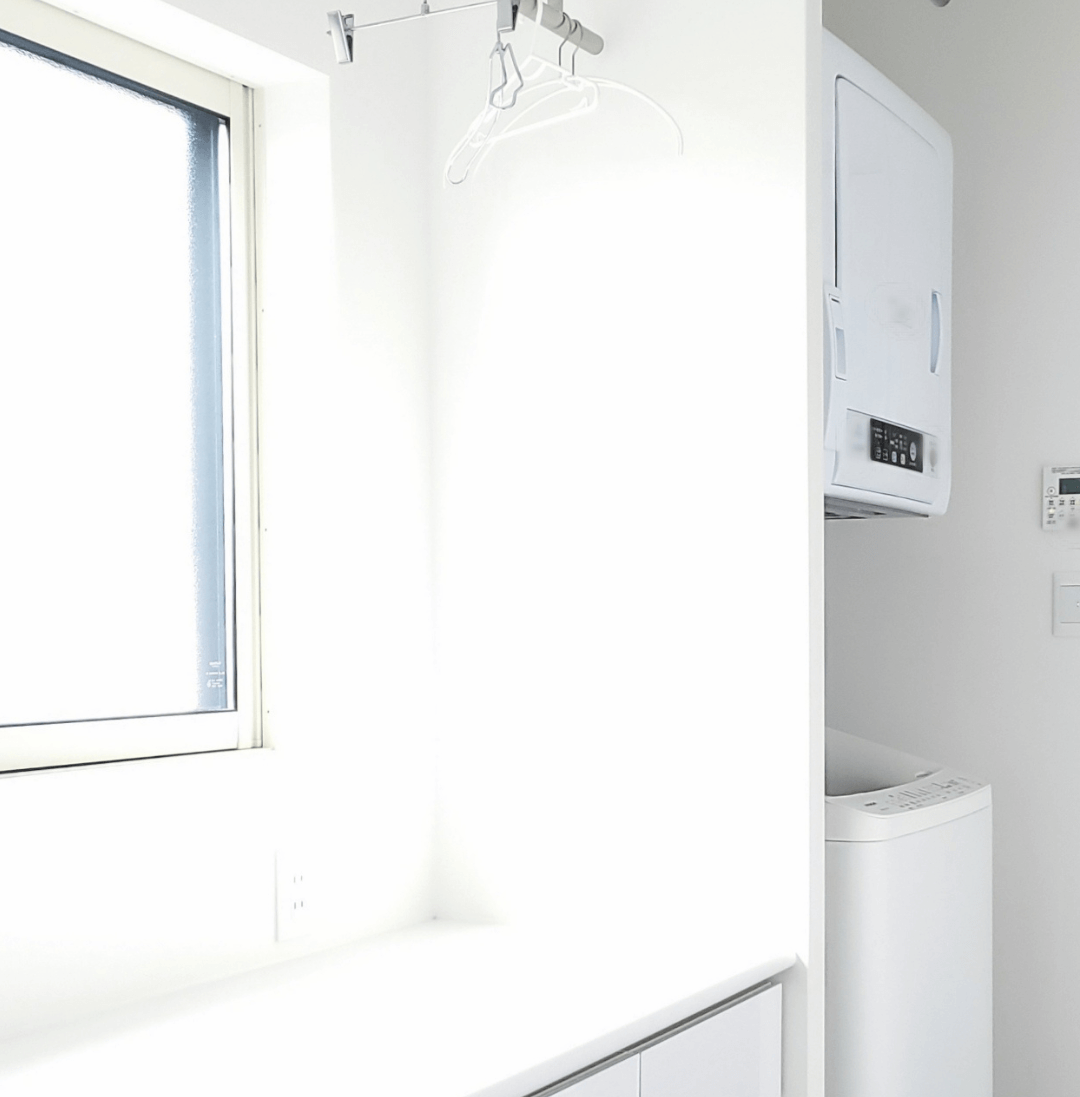 洗濯から乾燥までの作業を一カ所で完結できる便利なランドリールーム