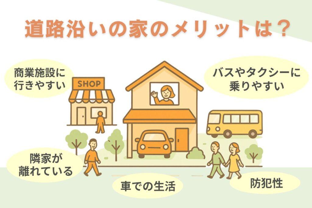 道路沿いに一戸建てを建てるメリット