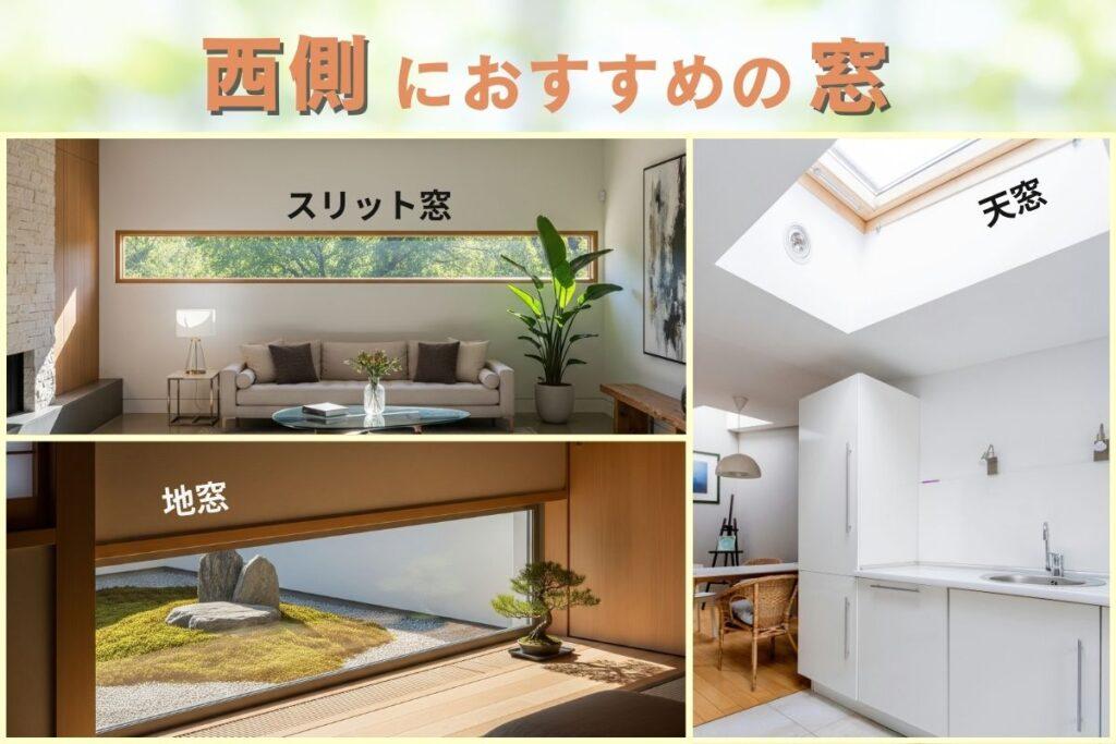 西側におすすめの3種類の窓