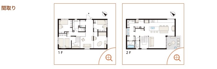 【土地】50坪の間取りイメージ2階建て：Panasonic Homes