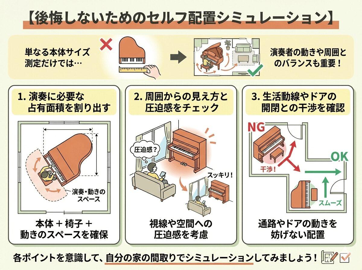 後悔しないためのセルフ配置シミュレーションの図解
