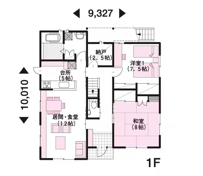 ダイニングの間取り！実例を用いて詳しく解説｜ダイニングからキッチンもリビングを見渡せる間取り