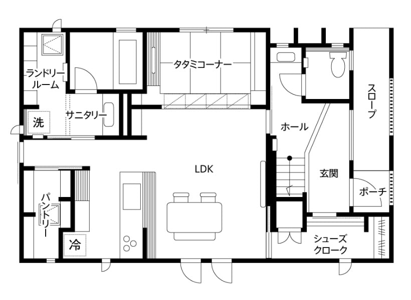 ダイニングの間取り！実例を用いて詳しく解説｜料理をしながら家族と話せてテレビも見れる間取り