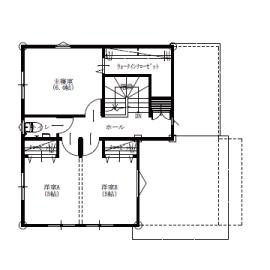 ジャストホーム 【熊本市/2000万円台前半/間取り図】キャットステップや床暖房、日向ぼっこスポットなど猫も心地よい家の間取り図(3LDK)2階