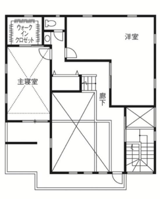 ビクトリーホーム 【2204万円/吹き抜け/間取り図 】可変性のある間取り。ライフスタイルや子どもの成長に寄り添う注文住宅の間取り図(4LDK)2階