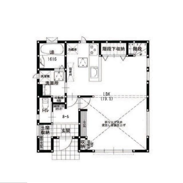サンエルホーム 【1750万円/30.5坪/間取り図有】ママの負担を減らした家事動線と収納計画にこだわった住まいの間取り図(3LDK)1階