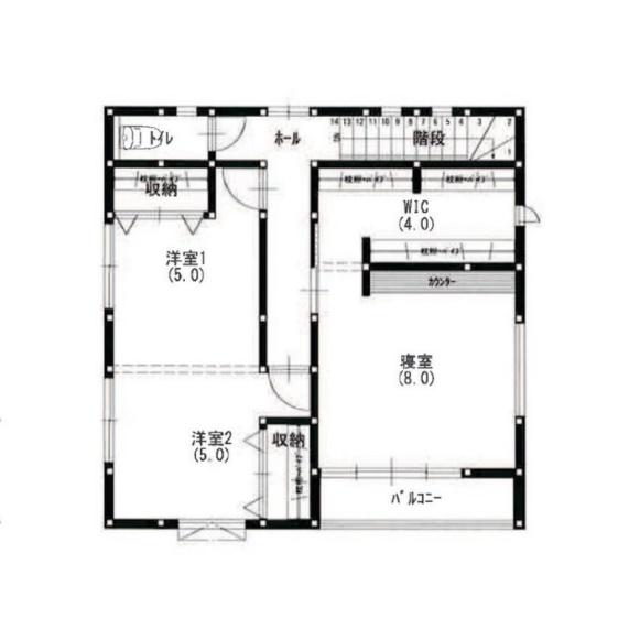 サンエルホーム 【1750万円/30.5坪/間取り図有】ママの負担を減らした家事動線と収納計画にこだわった住まいの間取り図(3LDK)2階