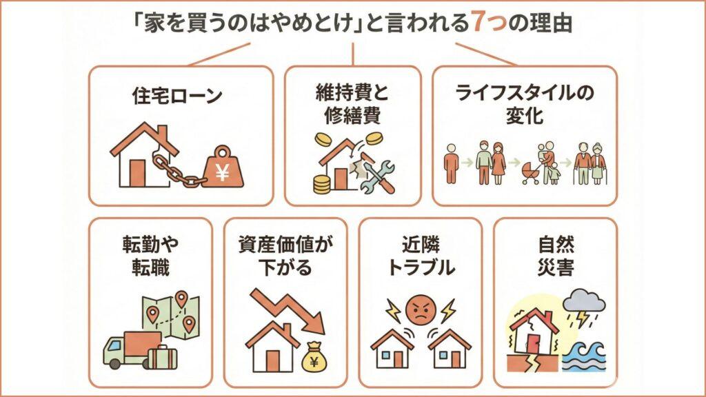 家を買うのはやめとけと言われる7つの理由