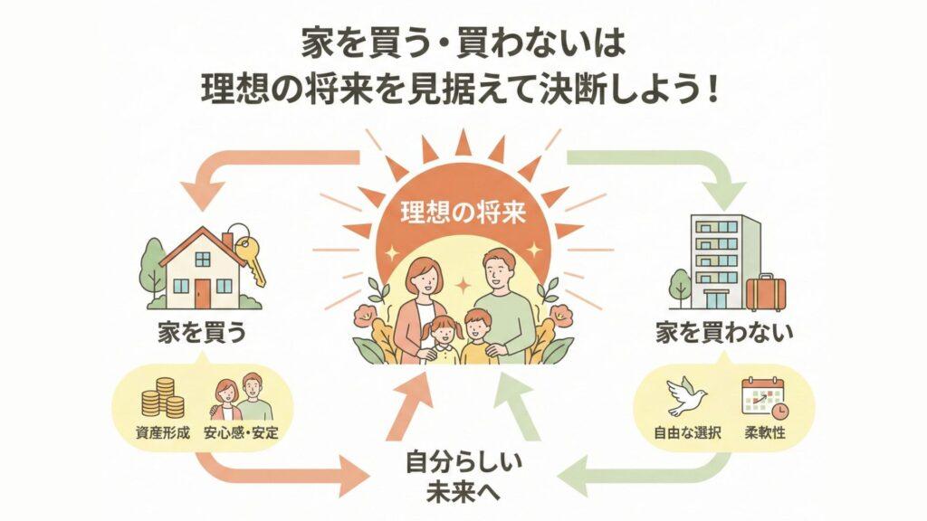 買う買わないは理想の将来を見据える