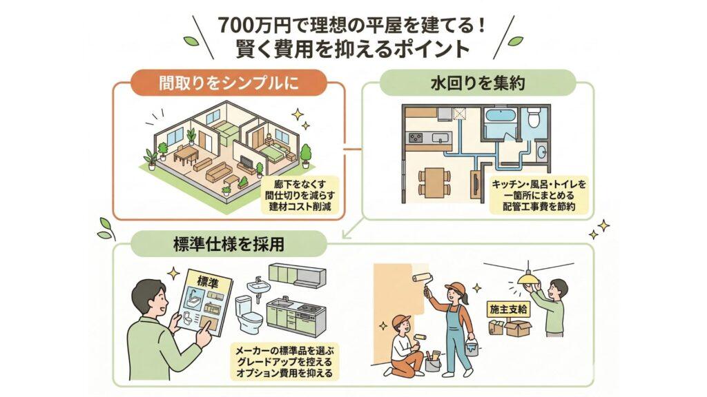 700万円の家を費用を抑えて建てる