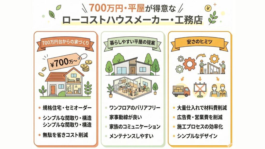 ローコストハウスメーカーと工務店