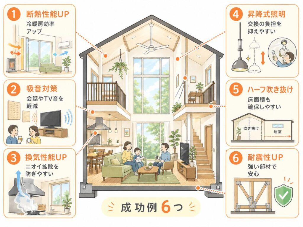 リビング吹き抜け成功例