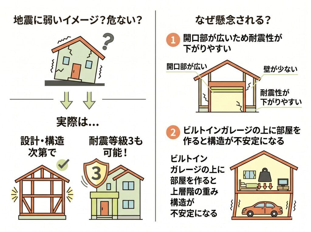 ビルトインガレージ耐震