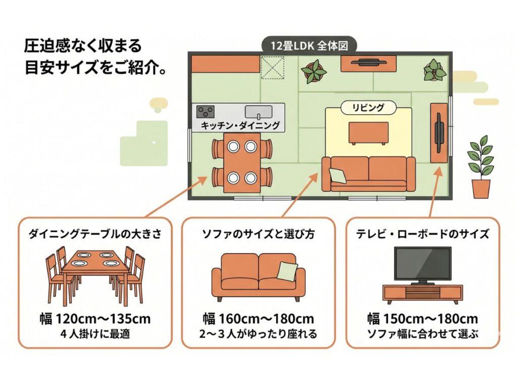 リビングダイニングに置くソファやテーブル
