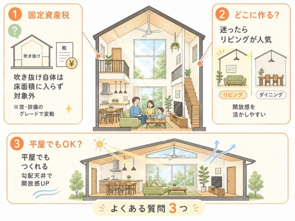 リビング吹き抜けのQ&A