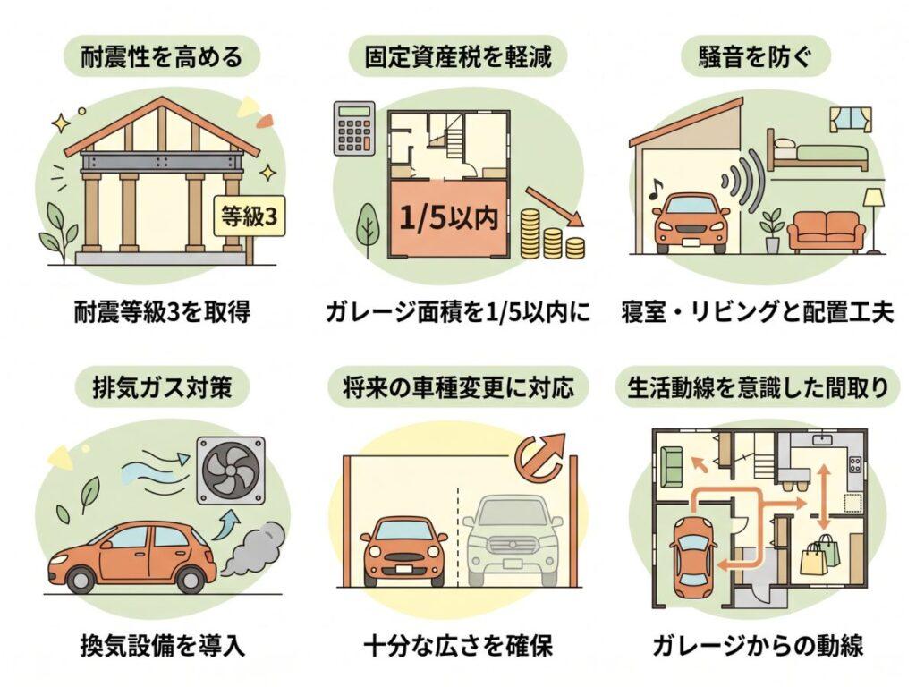 ビルトインガレージの注意点