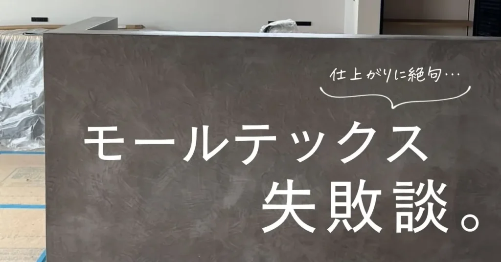 モールテックスキッチンに後悔絶句【失敗例公開】デメリットと対処法を解説